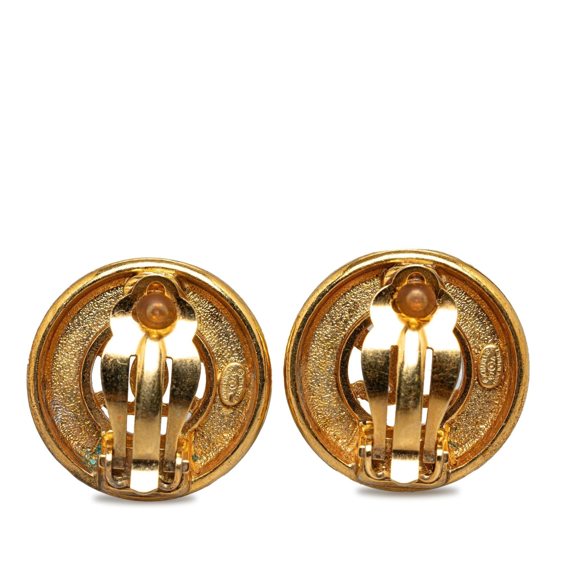 CHANEL CC Clip On Earrings Costume Earrings