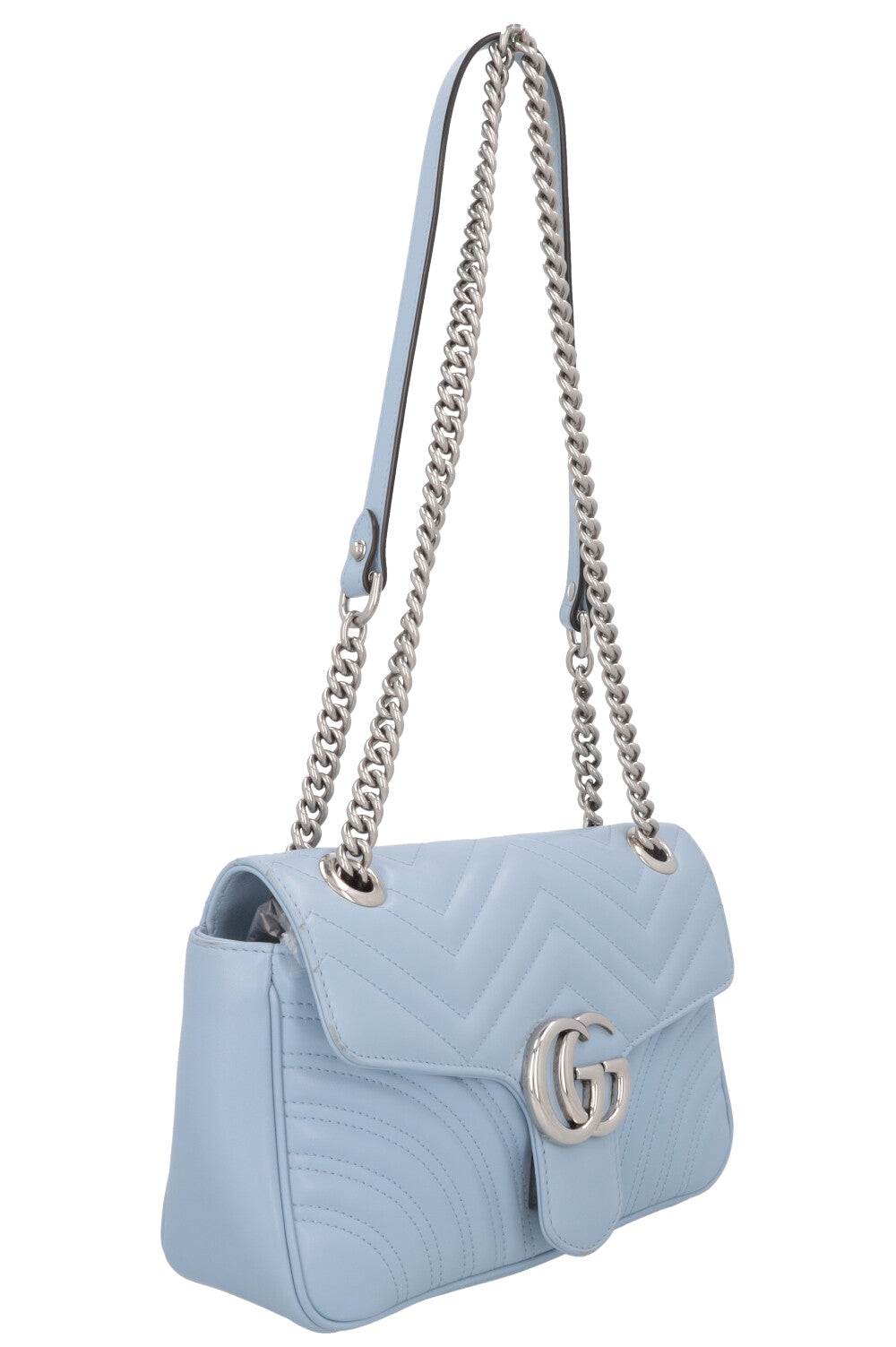 GUCCI Small Marmont Bag Leather Blue