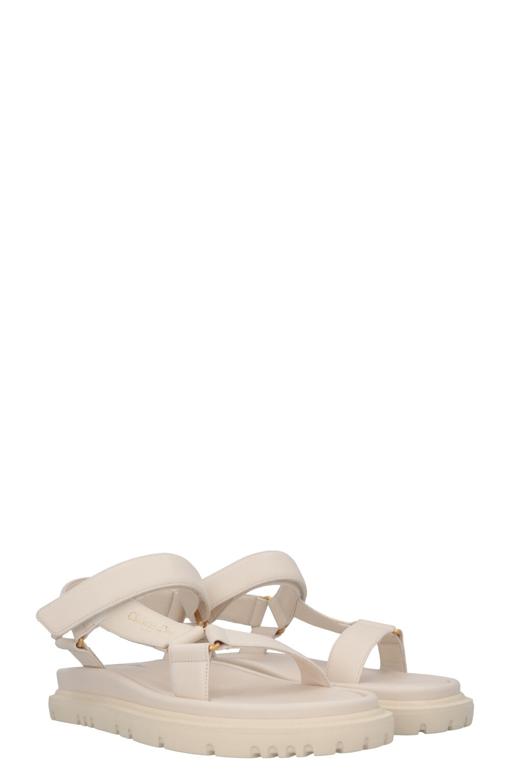 Dior D-Wave Flats Leather White Shoes