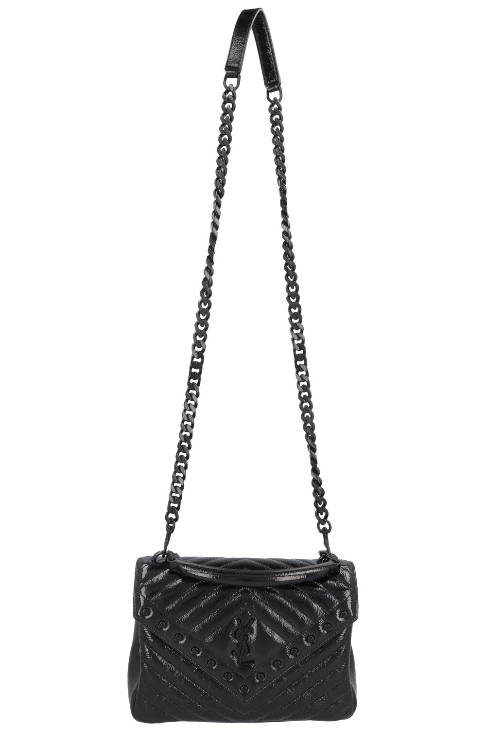 YSL Saint Laurent Crossbody Bag College Bag Patent Black Medium