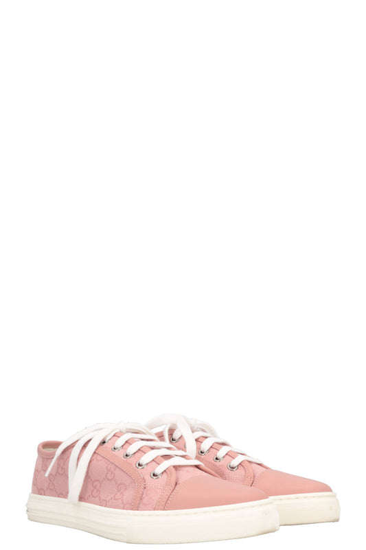 GUCCI Low Top Sneaker Canvas Blush Rose