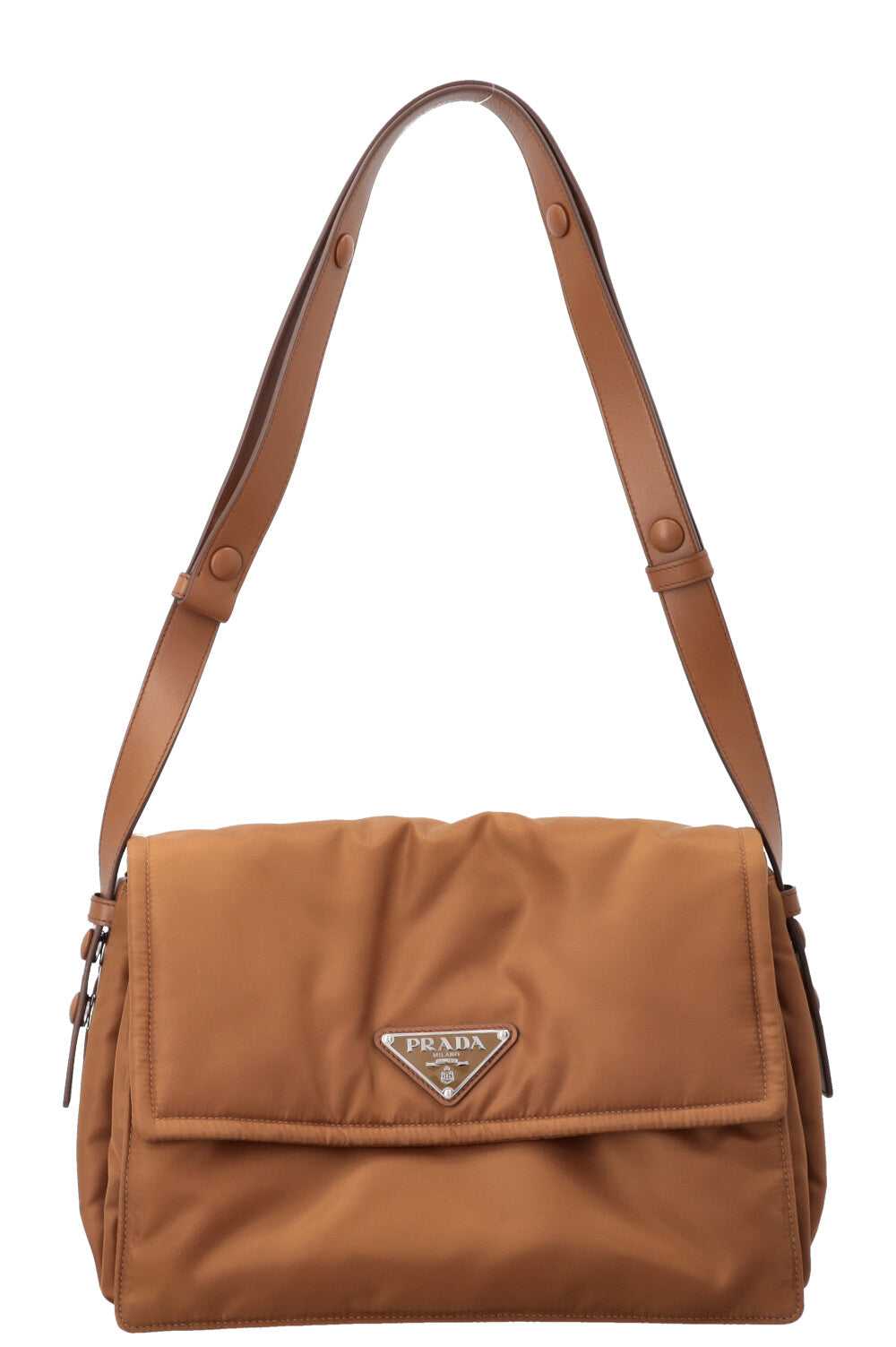 Prada Crossbody Bag Traveller Bag Brandy Nylon Medium Logo