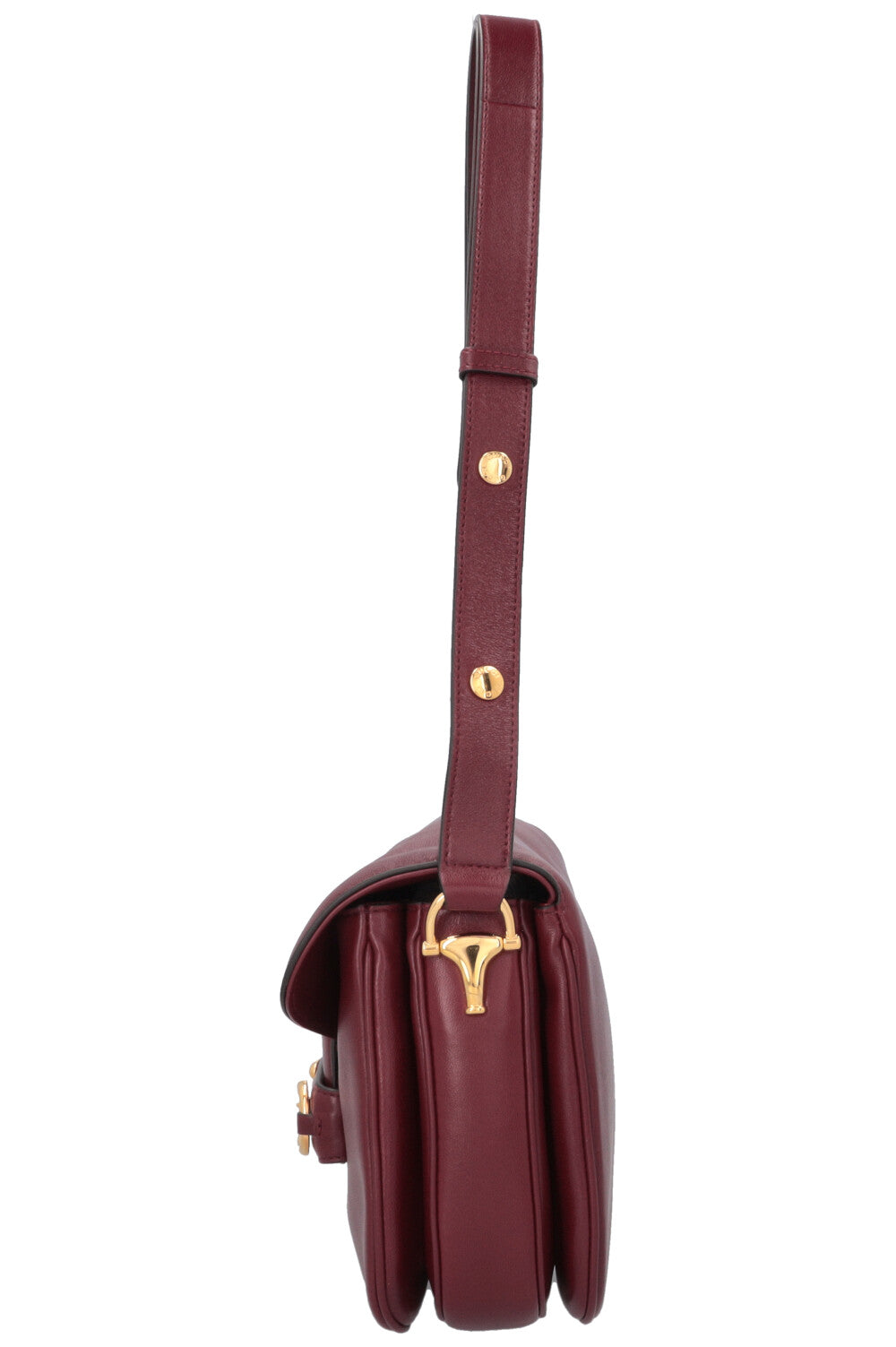 GUCCI Horsebit 1955 Aura Small Shoulder Bag Ancora Red