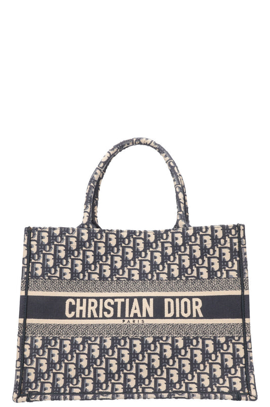 Dior Tote Bag Book Tote Oblique 2 Blue Medium