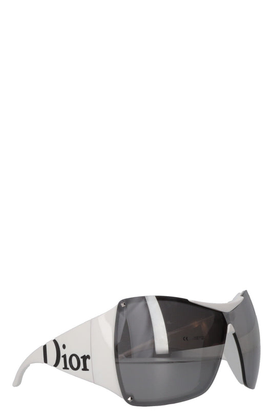 Dior Overshine Wide Sunglasses Wide White