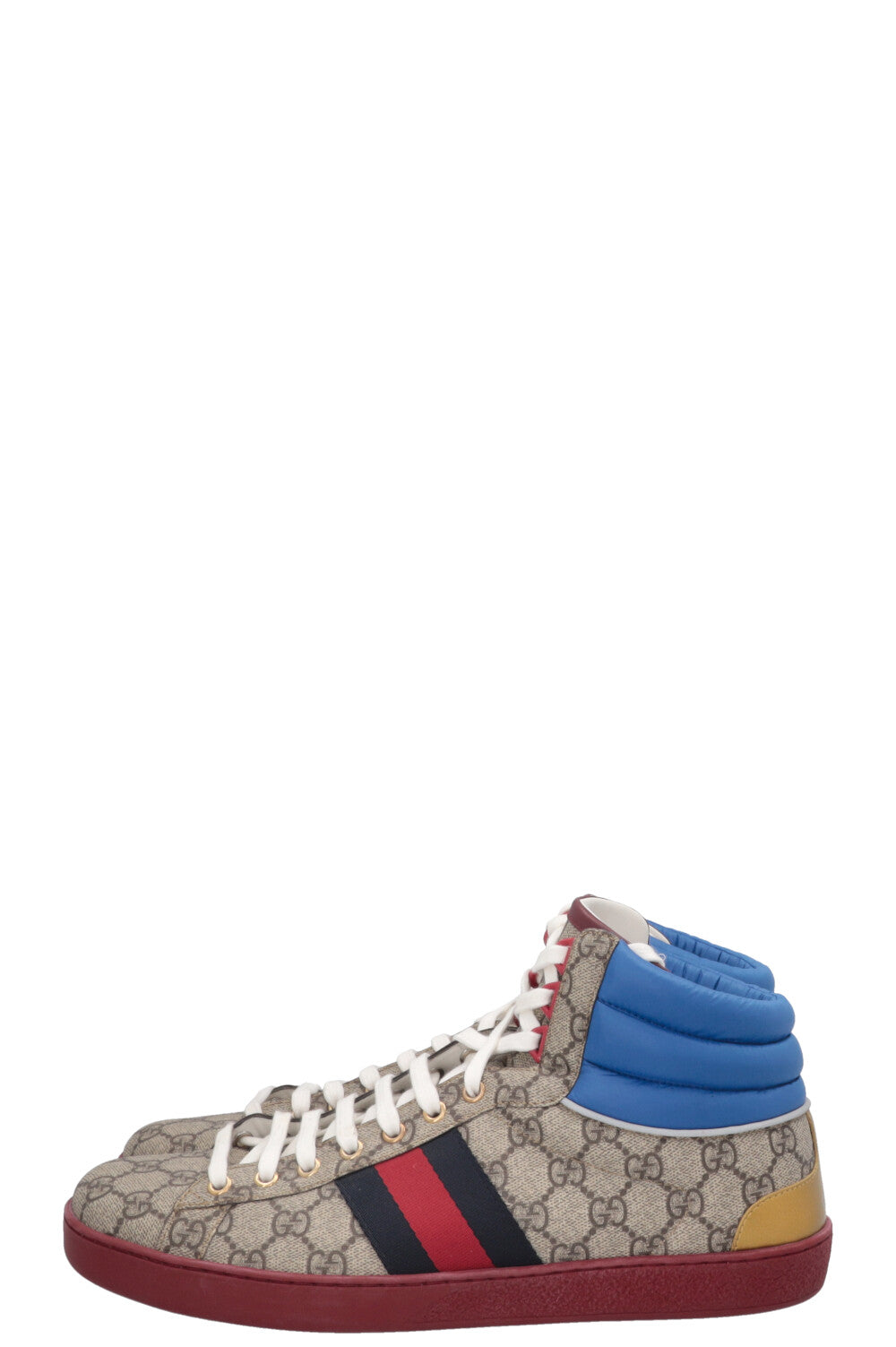 GUCCI Ace High Top Sneakers Supreme Canvas