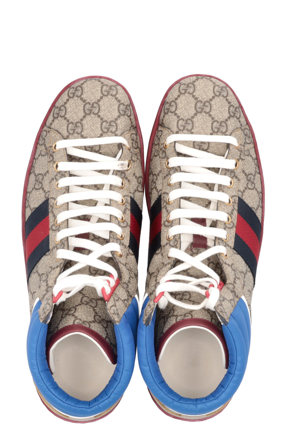 GUCCI Ace High Top Sneakers Supreme Canvas