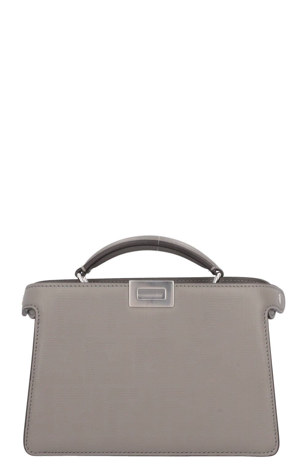 Fendi Crossbody Bag Peekaboo ISeeU X-Cross Bag Grey Leather Gray