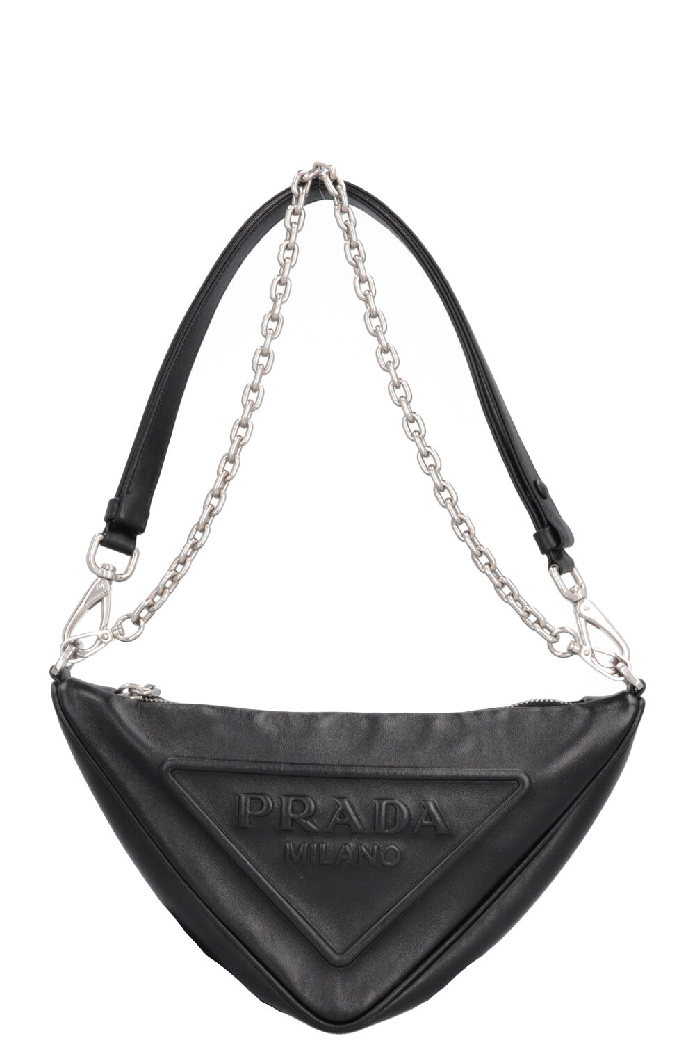 Prada Triangle Bag Leather Black Handbag