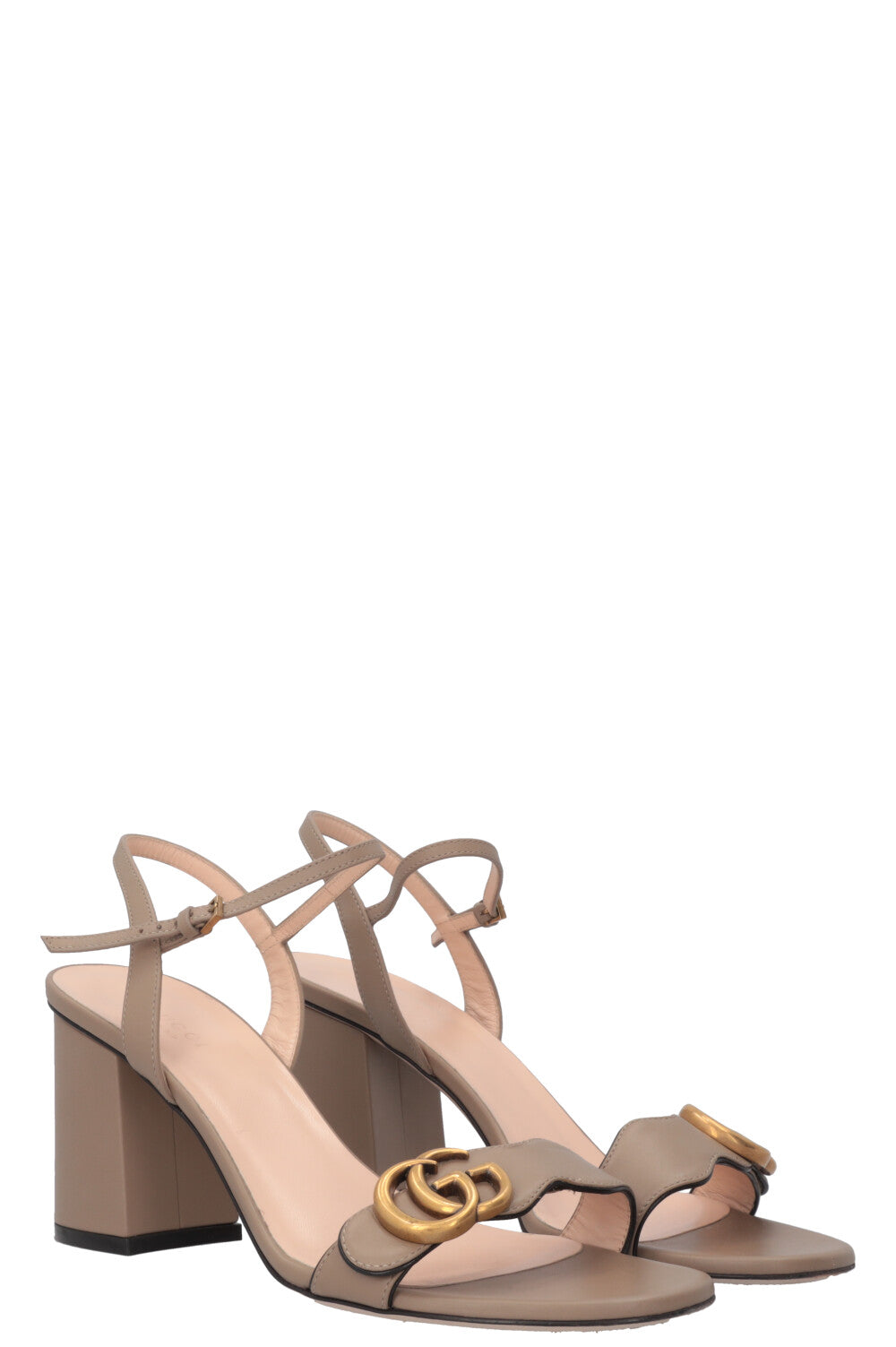 GUCCI Marmont Heels Taupe