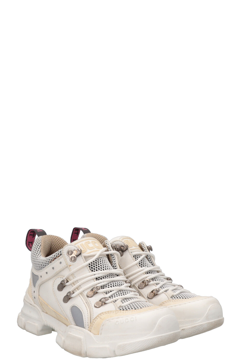 GUCCI Flashtrek Sneakers White Cream