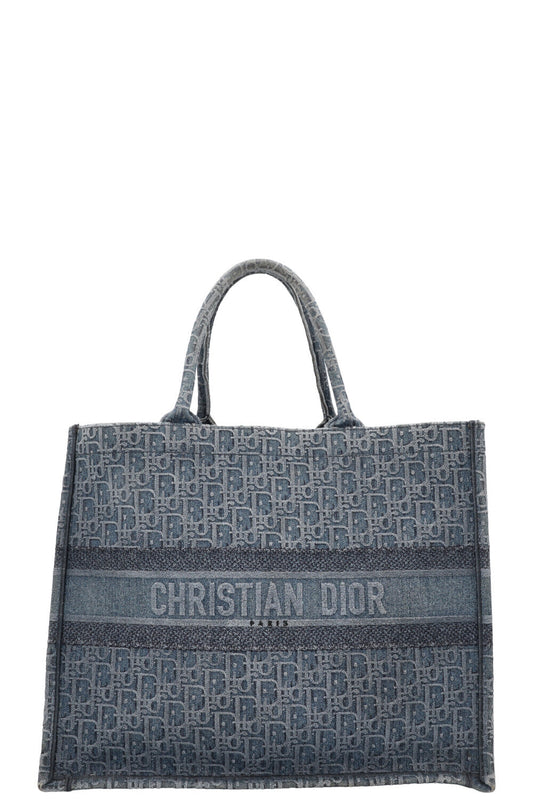 Dior Tote Bag Book Tote Denim Large