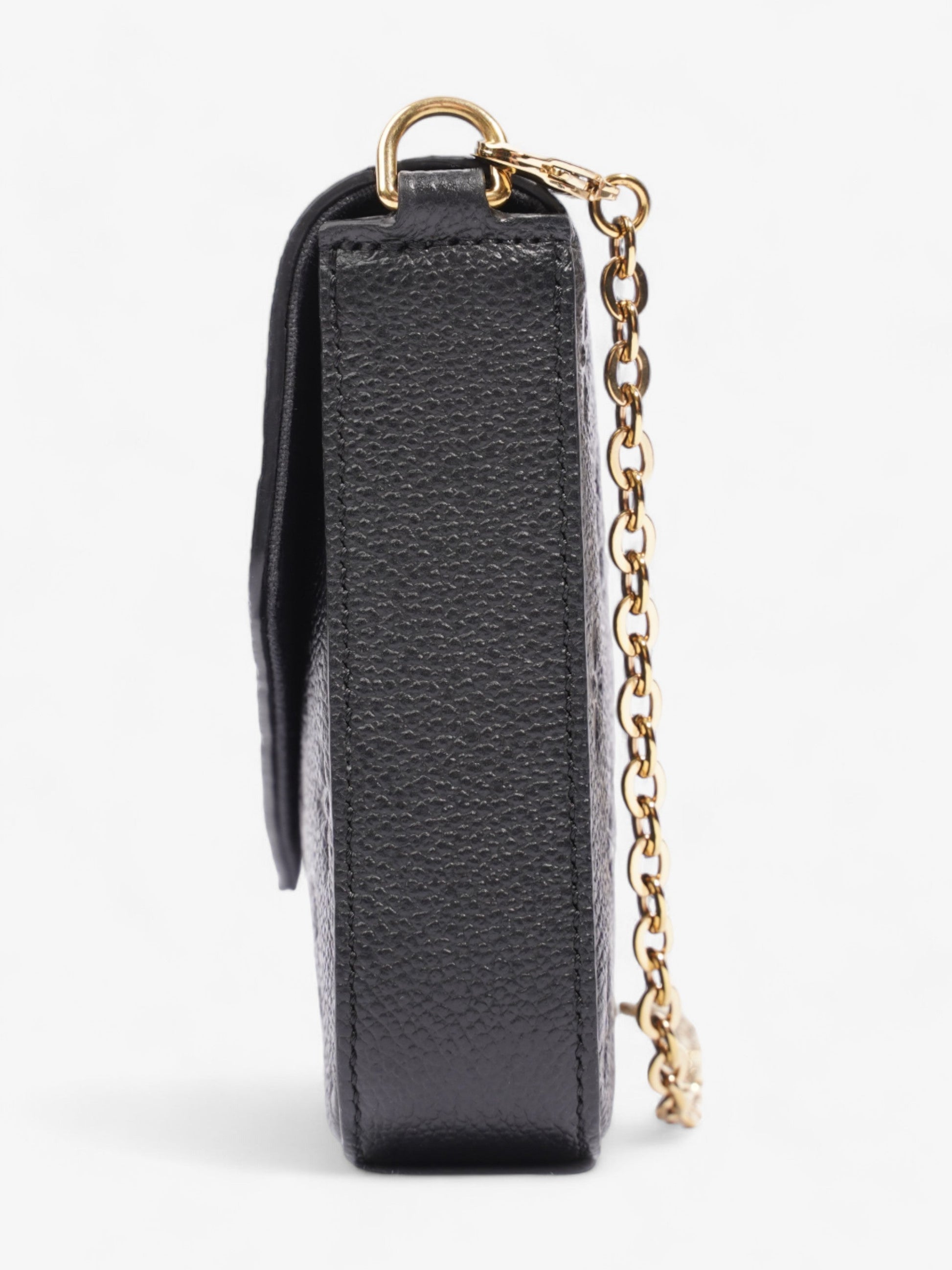 Louis Vuitton Pochette Felicie Empreinte Leather Black Clutch Bag