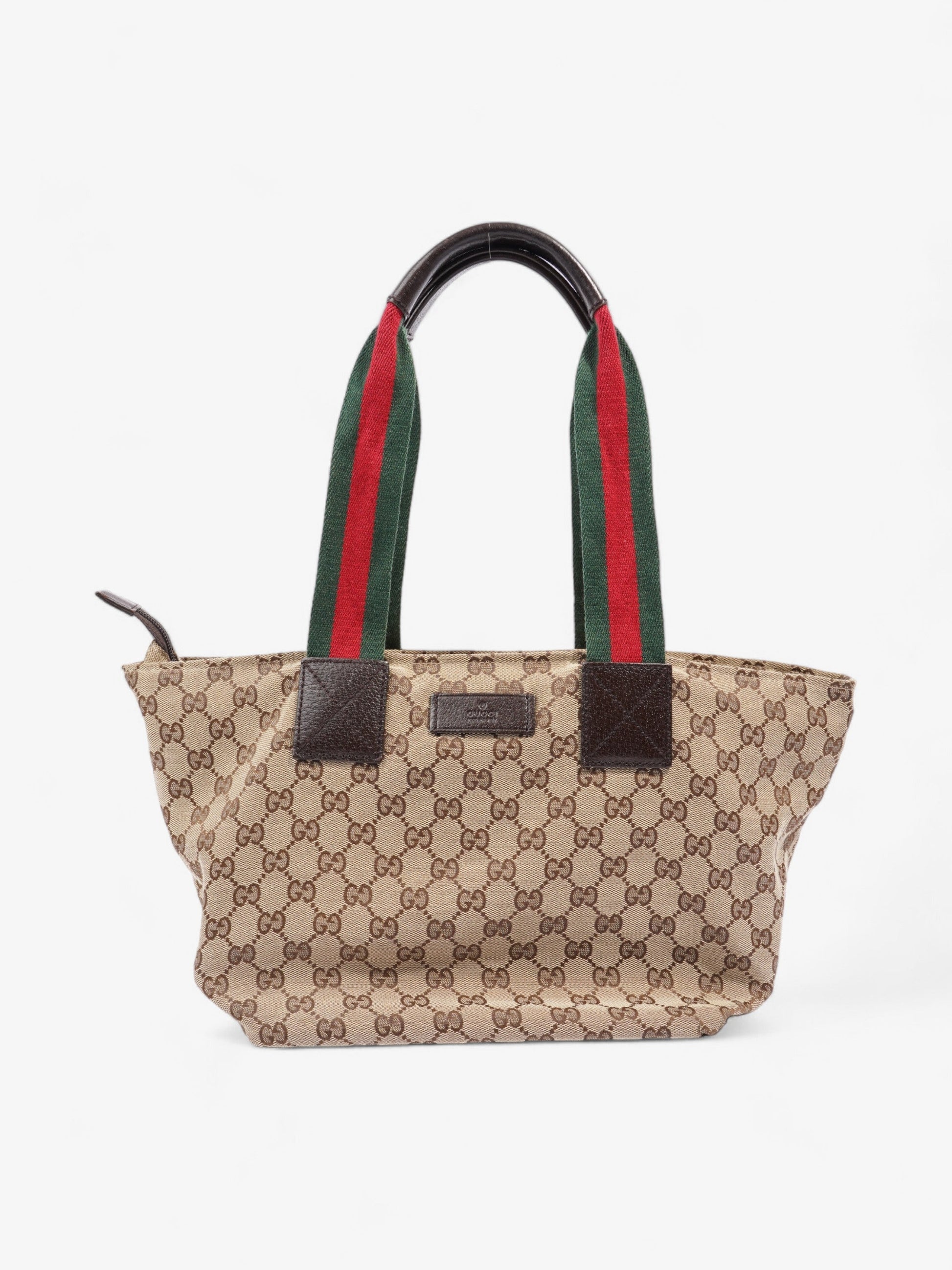 Gucci Web Handle Tote Supreme Canvas Red Shoulder Bag