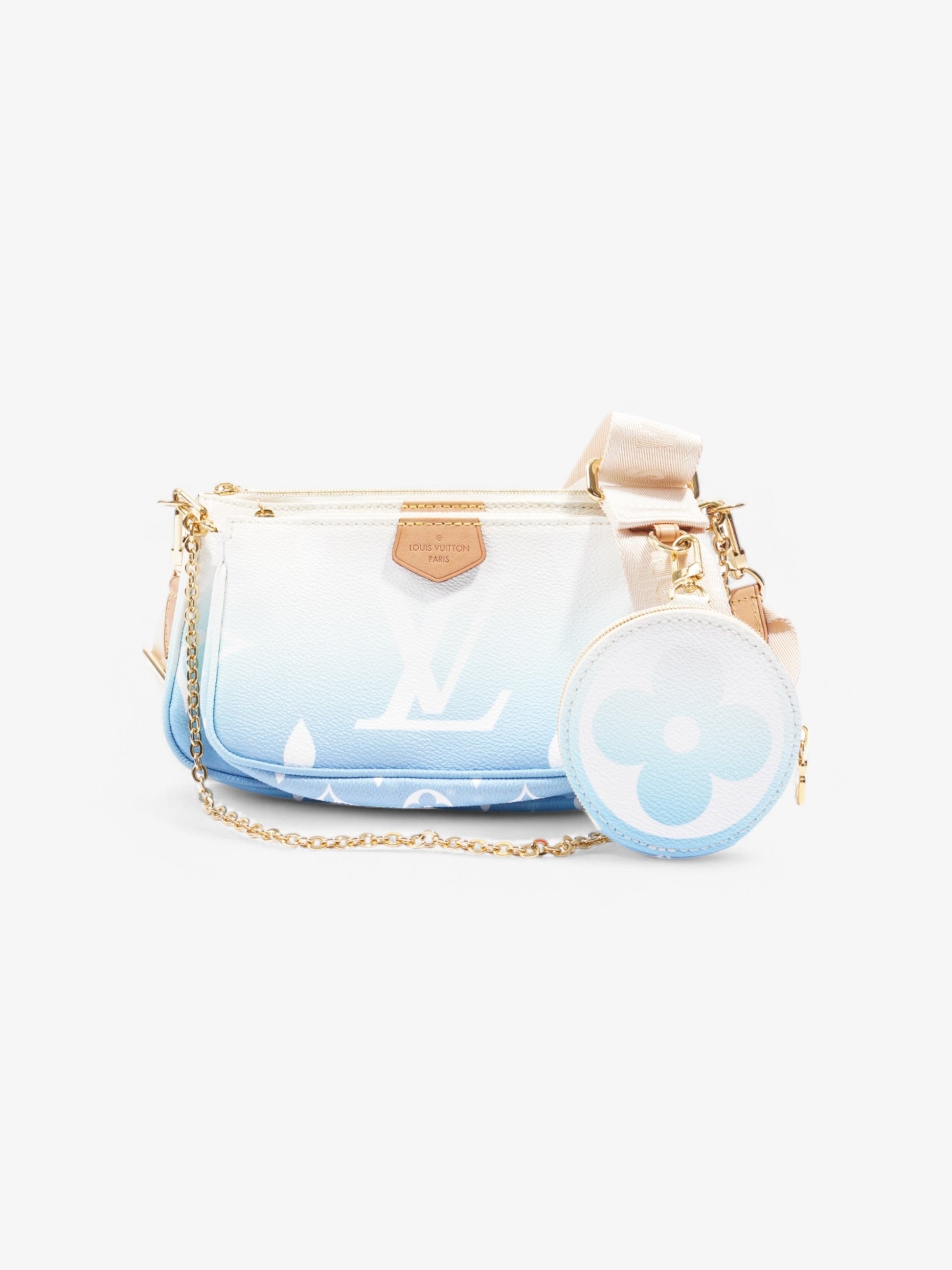 Louis Vuitton By Pool Multi Pochette Accessoires Canvas Coated Canvas White Blue Apparel