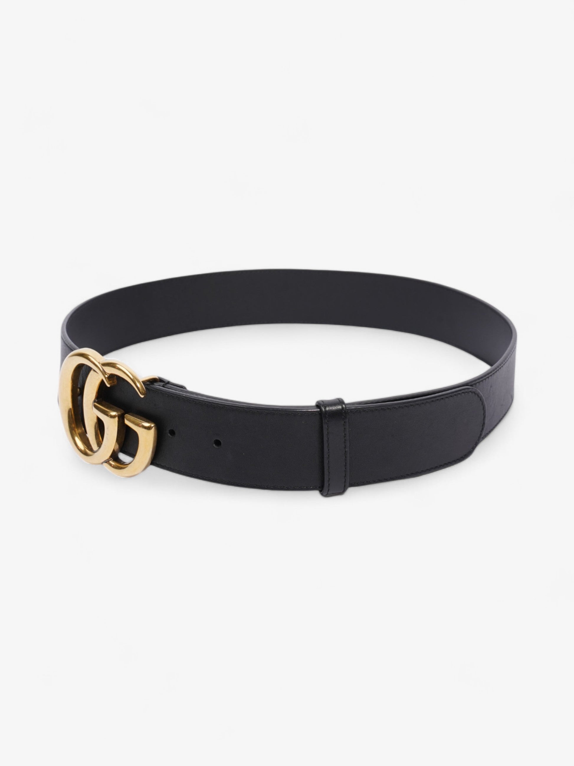 Gucci Marmont Re Edition Wide Belt Handbag Leather Black Accessory 85Cm 34