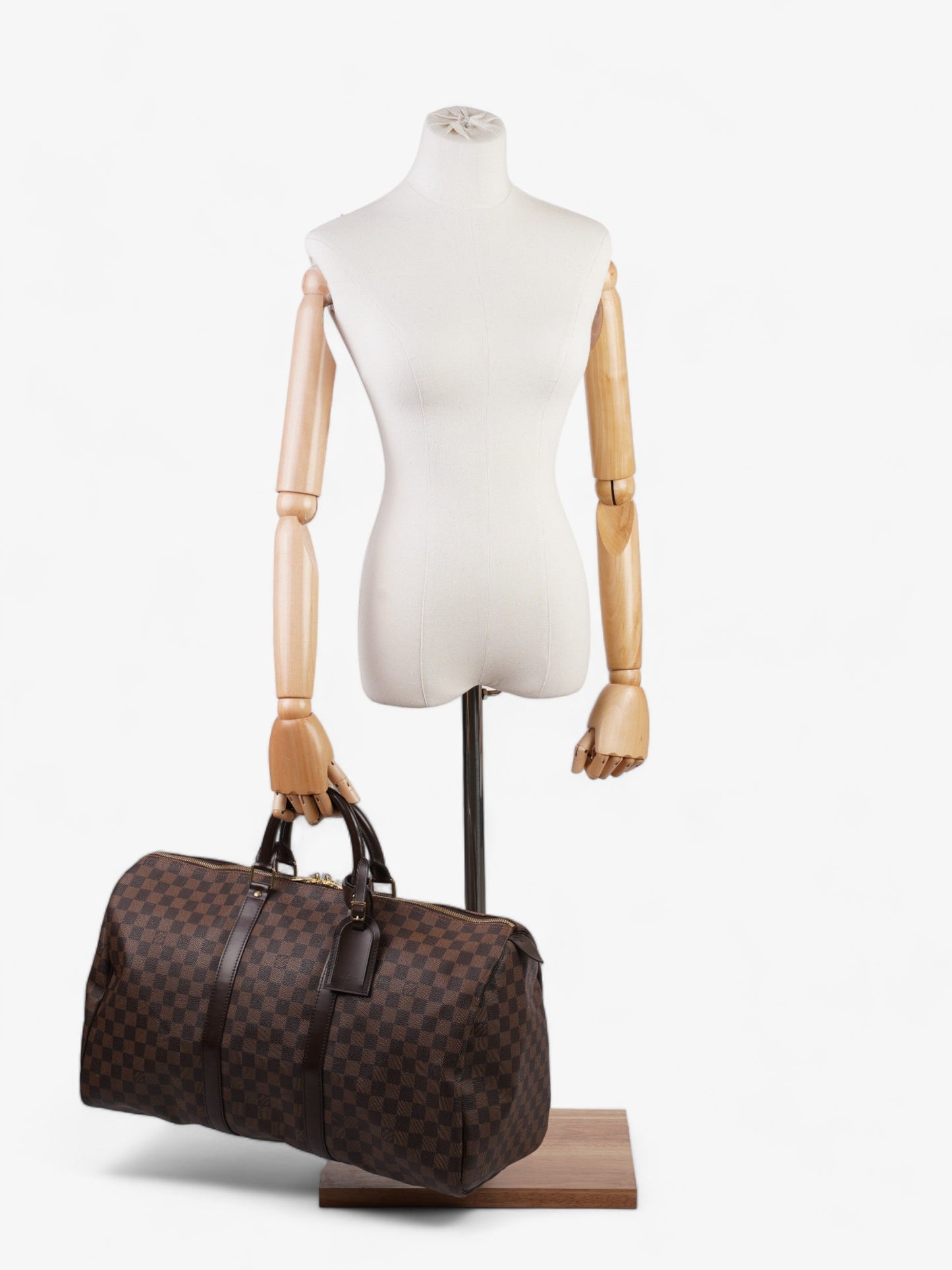 Louis Vuitton Keepall 50 Ebene Coated Damier Canvas Coated Canvas Apparel
