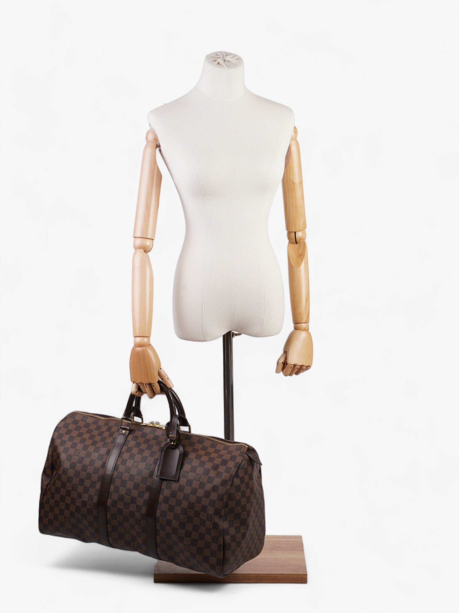 Louis Vuitton Keepall 50 Ebene Coated Damier Canvas Coated Canvas Apparel