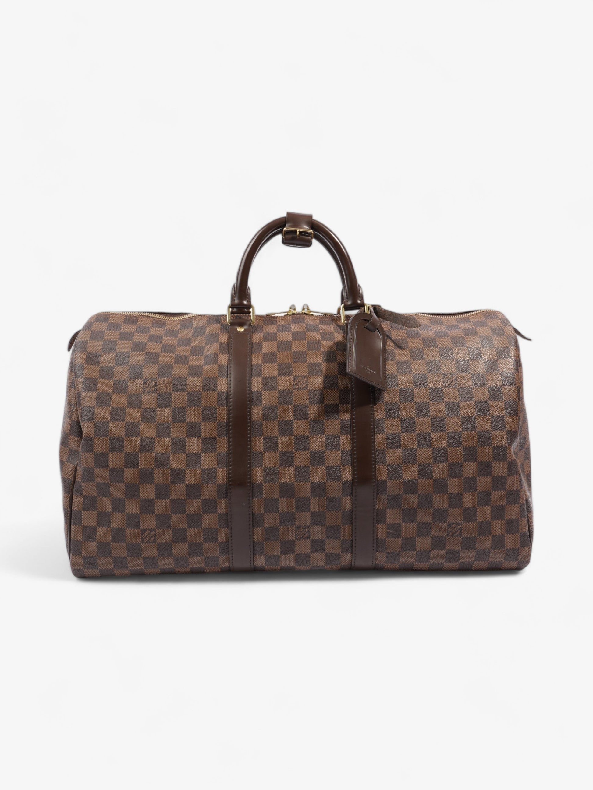 Louis Vuitton Keepall 50 Ebene Coated Damier Canvas Coated Canvas Apparel