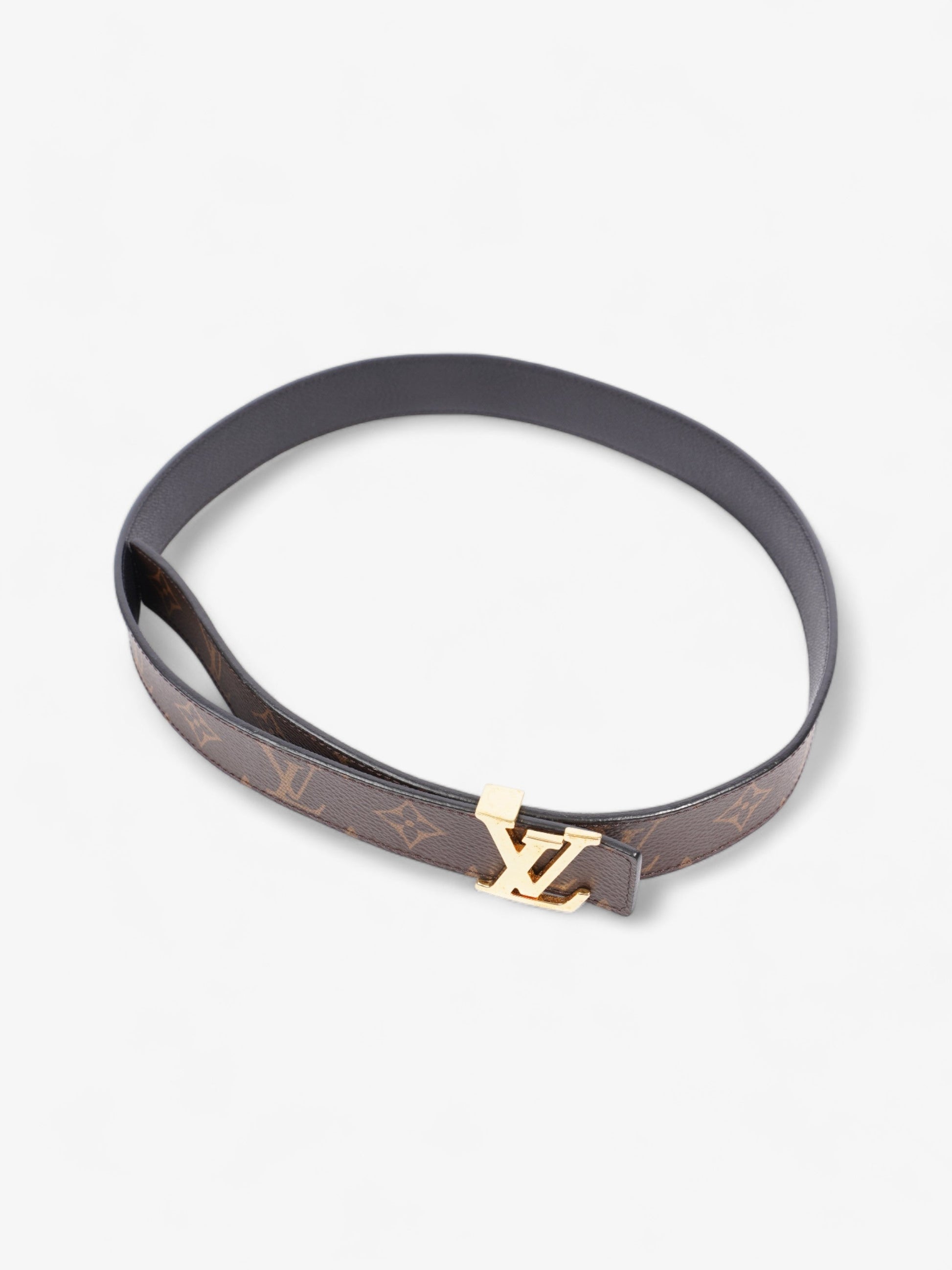 Louis Vuitton Iconic 25MM Reversible 80cm 32" Monogram Canvas Black Belt