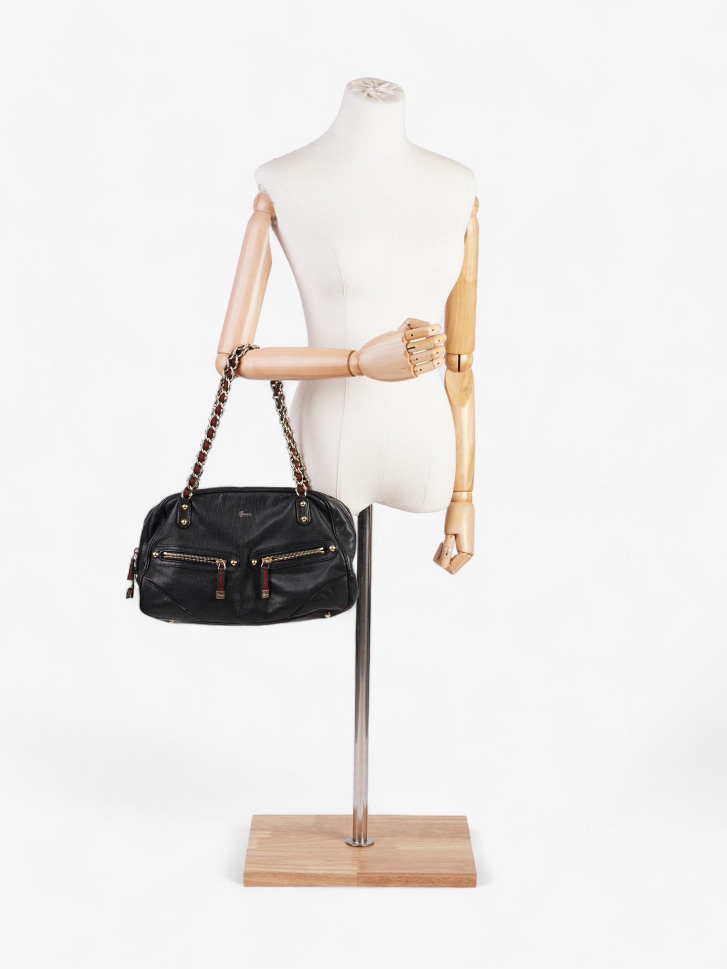 Gucci Capri Shoulder Bag Leather Black