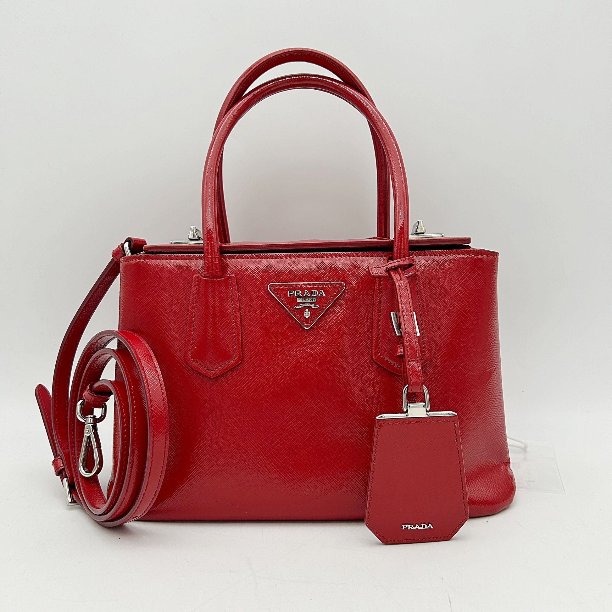Prada Satchel Bag Vernice Satchel Leather Patent Saffiano