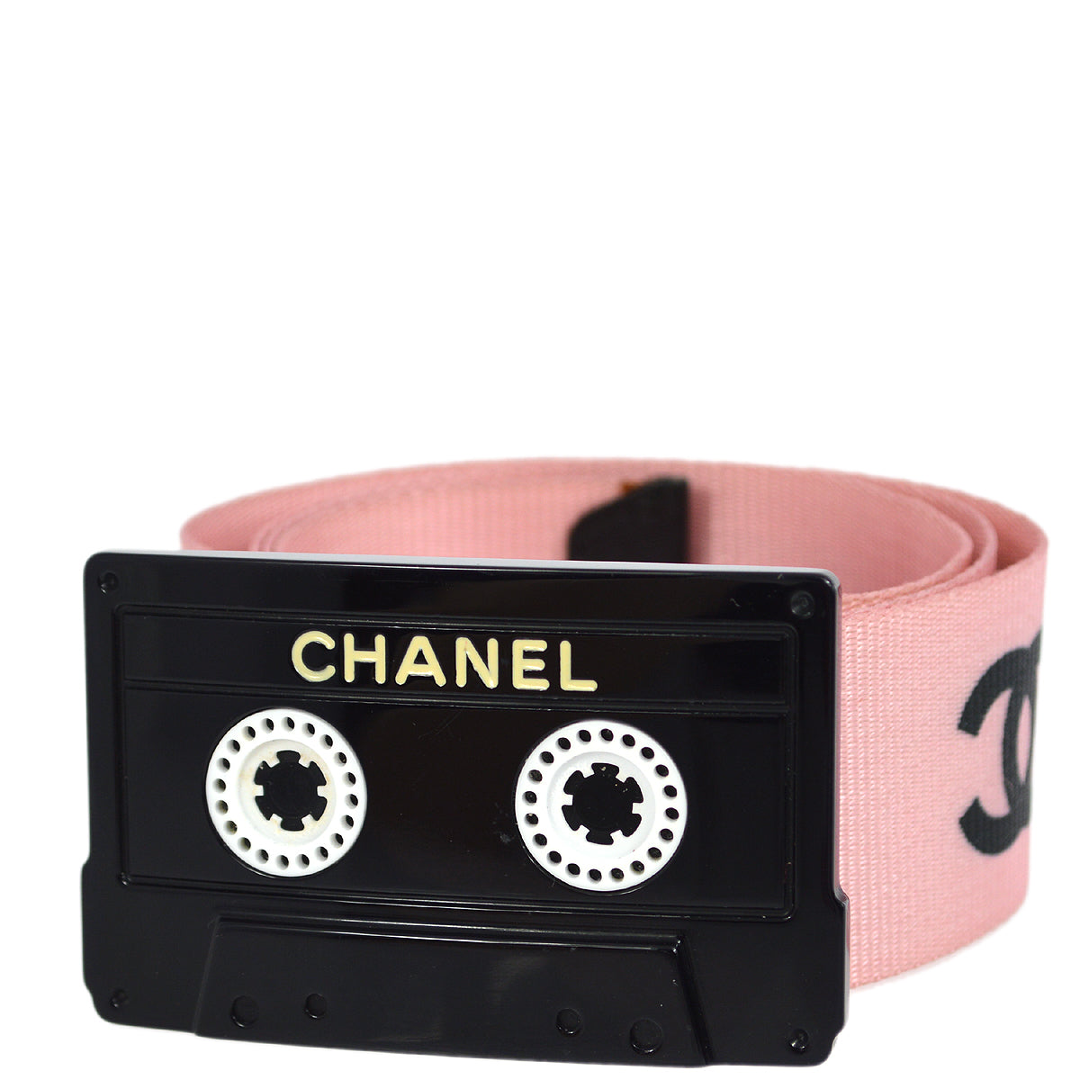 Chanel Cassette Tape Belt Pink 04P #75/30 Small Good