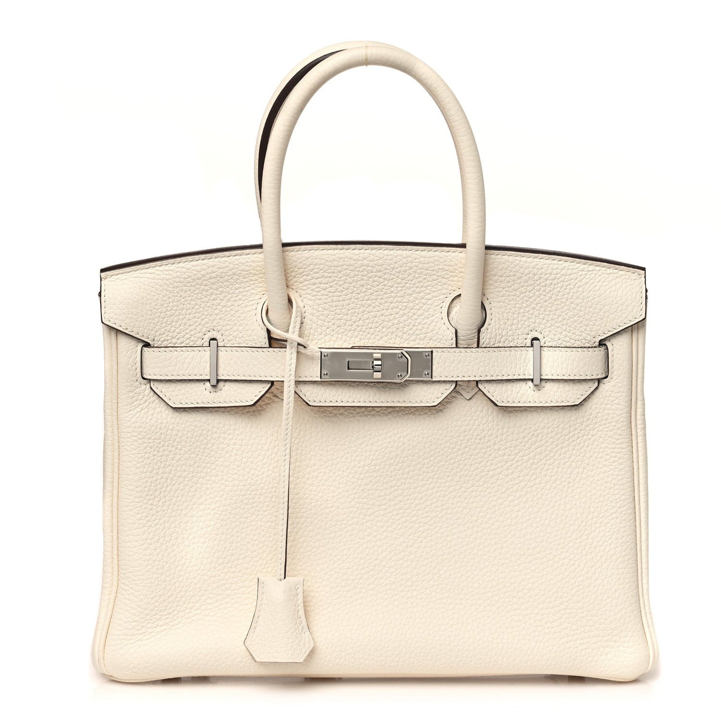Hermes Taurillon Clemence Birkin Nata Handbag Travel Bag