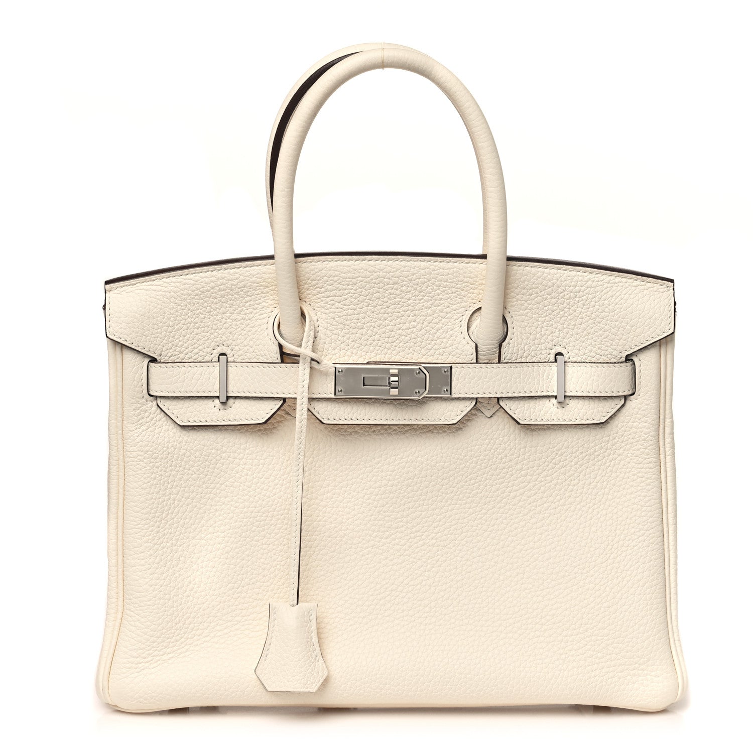 Hermes Taurillon Clemence Birkin Nata Handbag Travel Bag