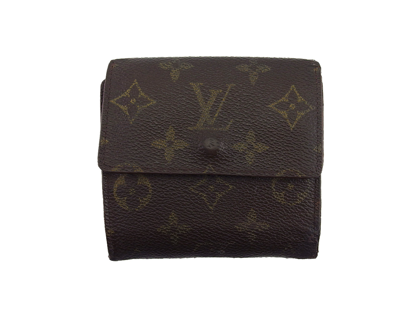 Louis Vuitton Bifold M61652 Porte Monnaie Billets Brown Beige Wallet Case A2005