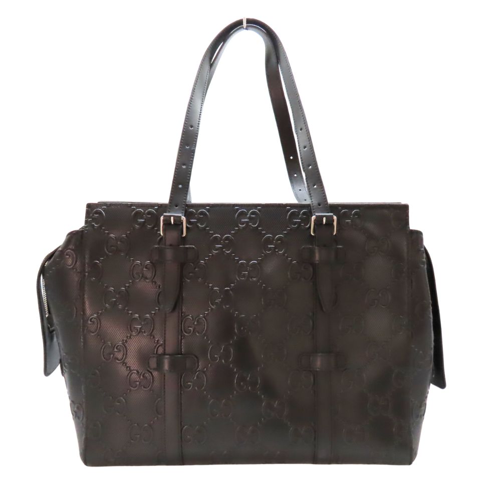 Gucci Emboss Tote Bag Leather