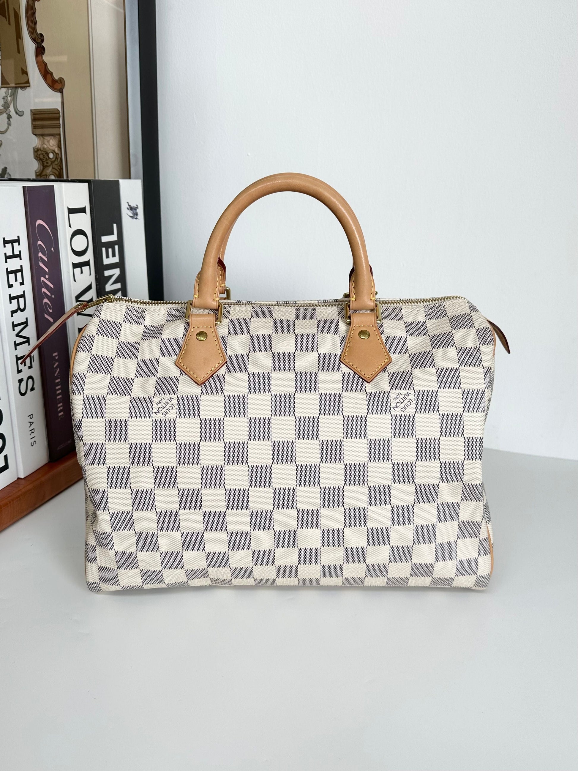 Louis Vuitton Speedy 30 Damier  Women Handbags #9A