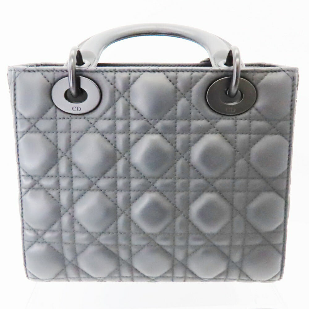 Dior Christian My Lady Cannage 2Way Bag Lambskin Travel Bag