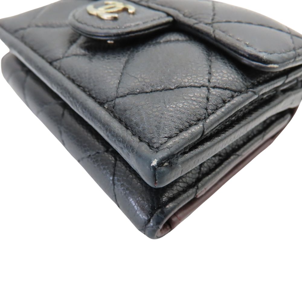 Chanel Timeless Classic Caviar Skin Trifold Wallet