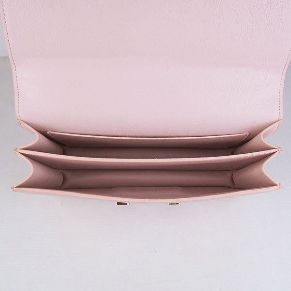 Hermes Luxury Calf Message Bag H Leather Pink Travel Bag