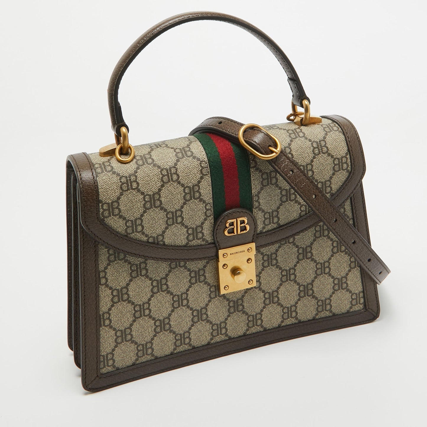 Gucci Luxury Balenciaga Trending X Coated Leather Canvas Brown Beige Apparel
