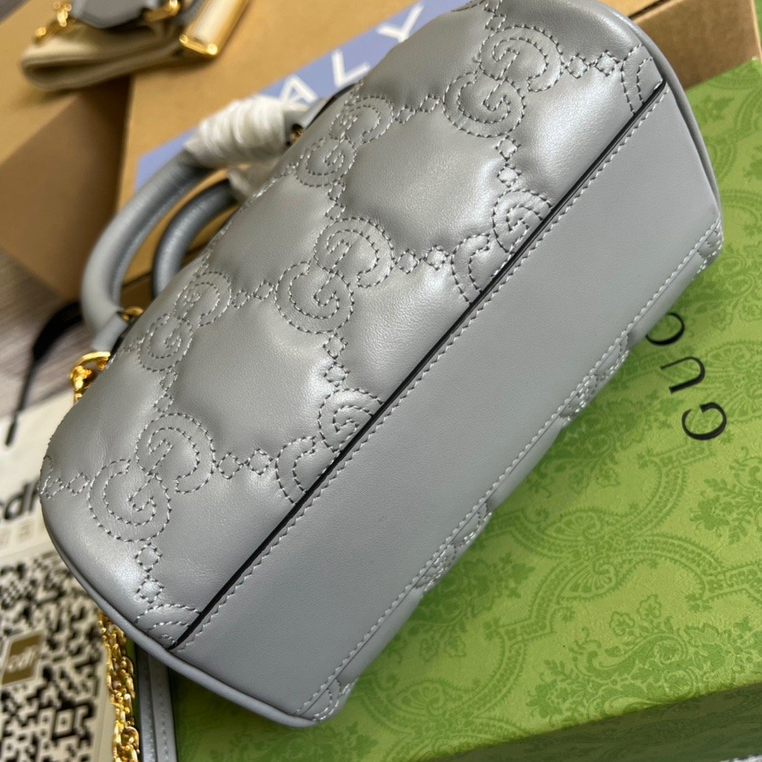gg , ’s 7.5in 19cm Matelasse Black Top Handle Handbag Beaunoirrbeaunoirr Um8Hg