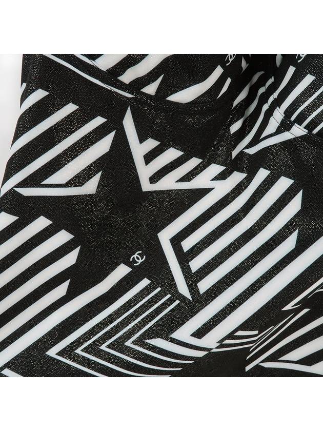 Coco Beach One Piece Swimsuit Black White Chanel