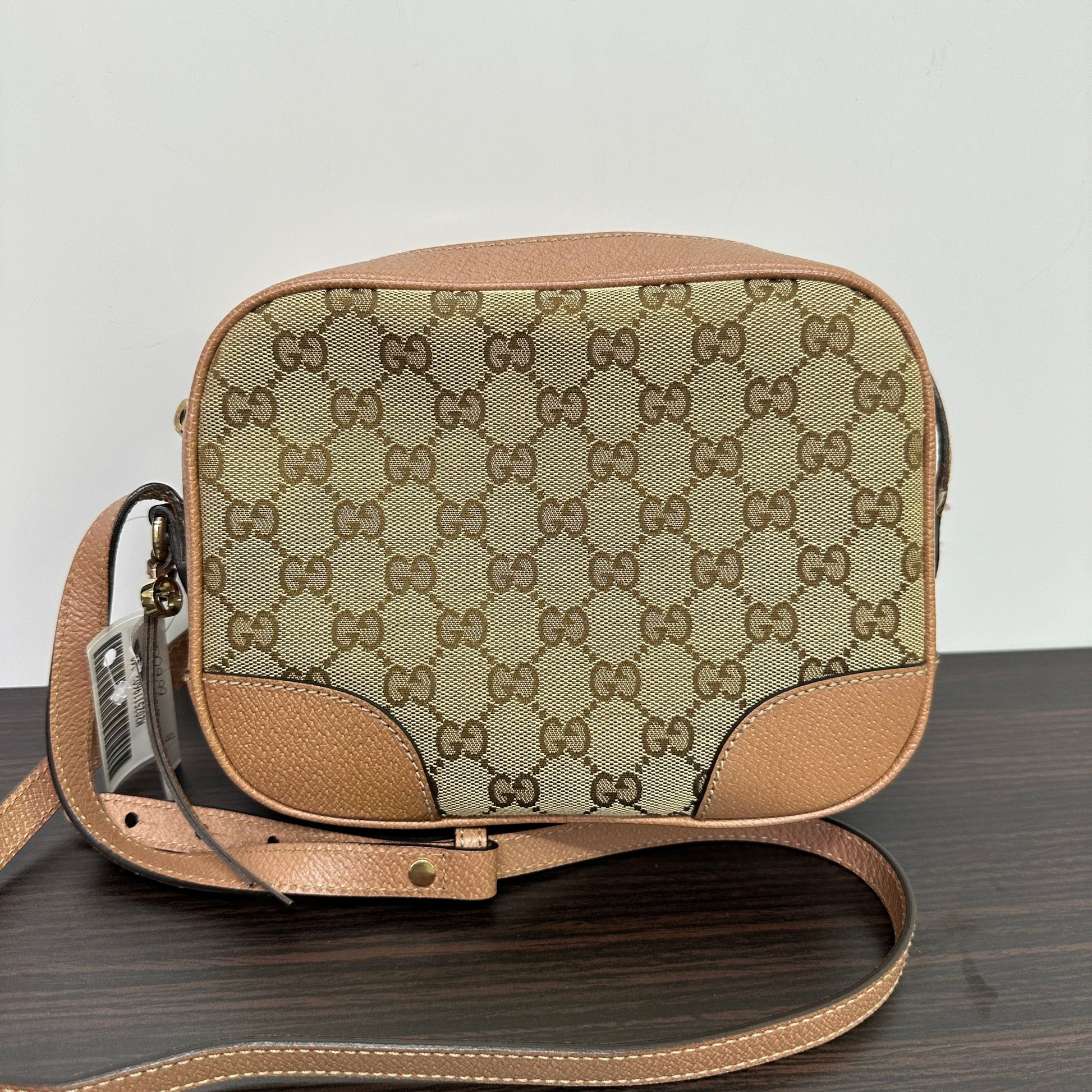 Gucci Brown/Beige GG Canvas and Leather Bree Crossbody Bag LB124926