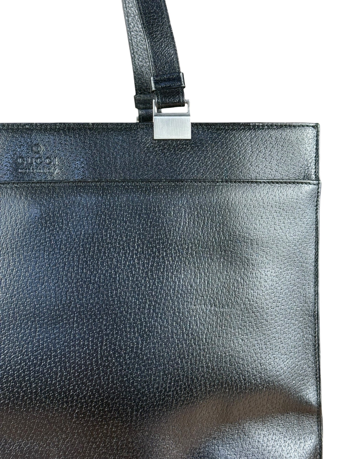 Gucci Black Leather Shoulder Tote