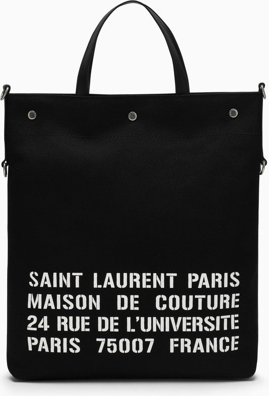 YSL Saint Laurent Luxury Trending Men North South Tote Bag In Canvas Black