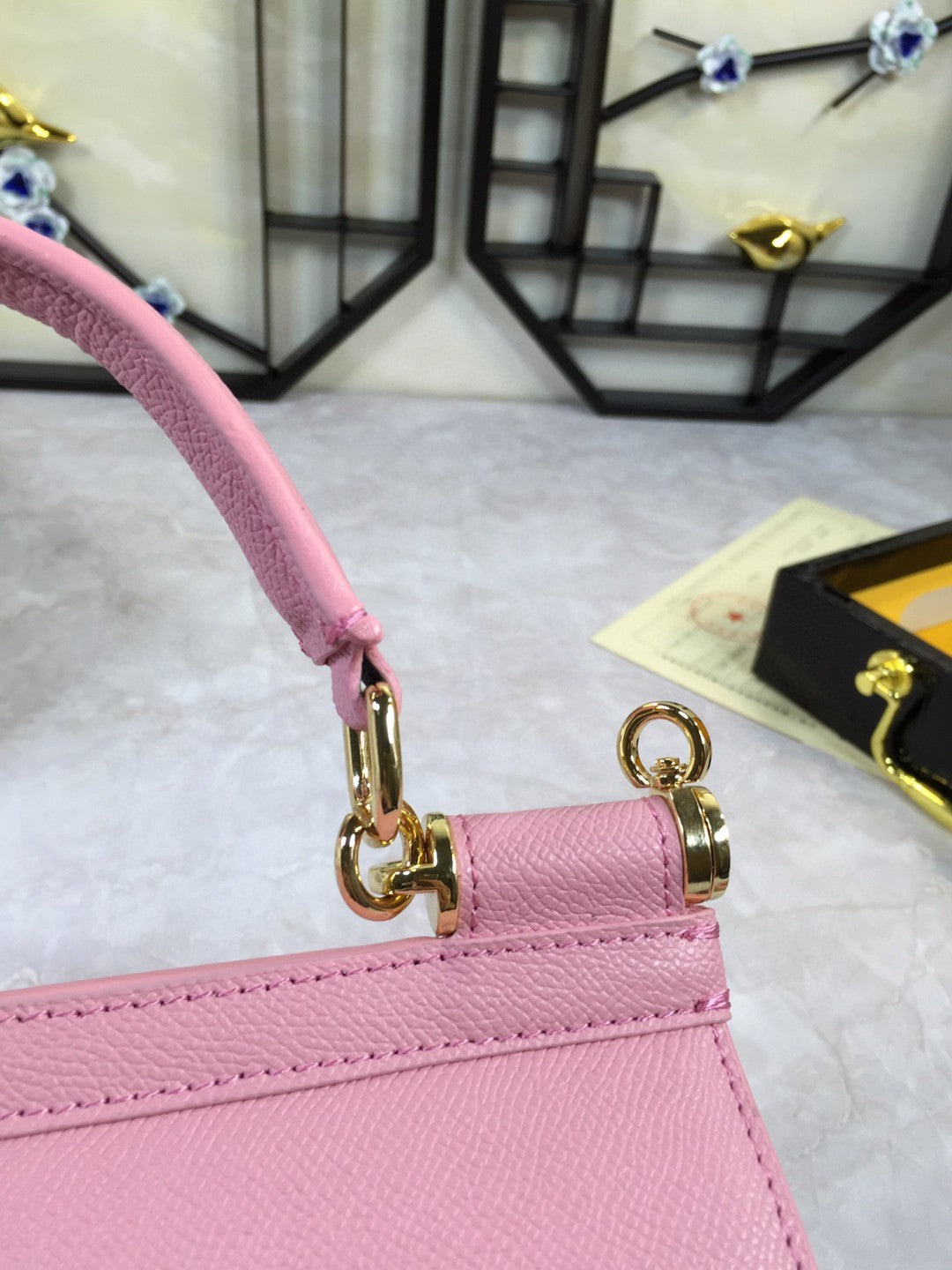 Top Quality Sicily Handbag In Dauphine For Pink Medium Travel Bag