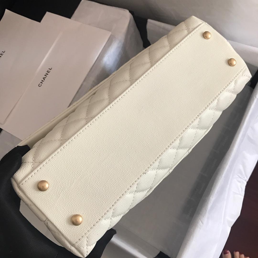CHL Coco 11in 28cm White Top Handle Handbag
