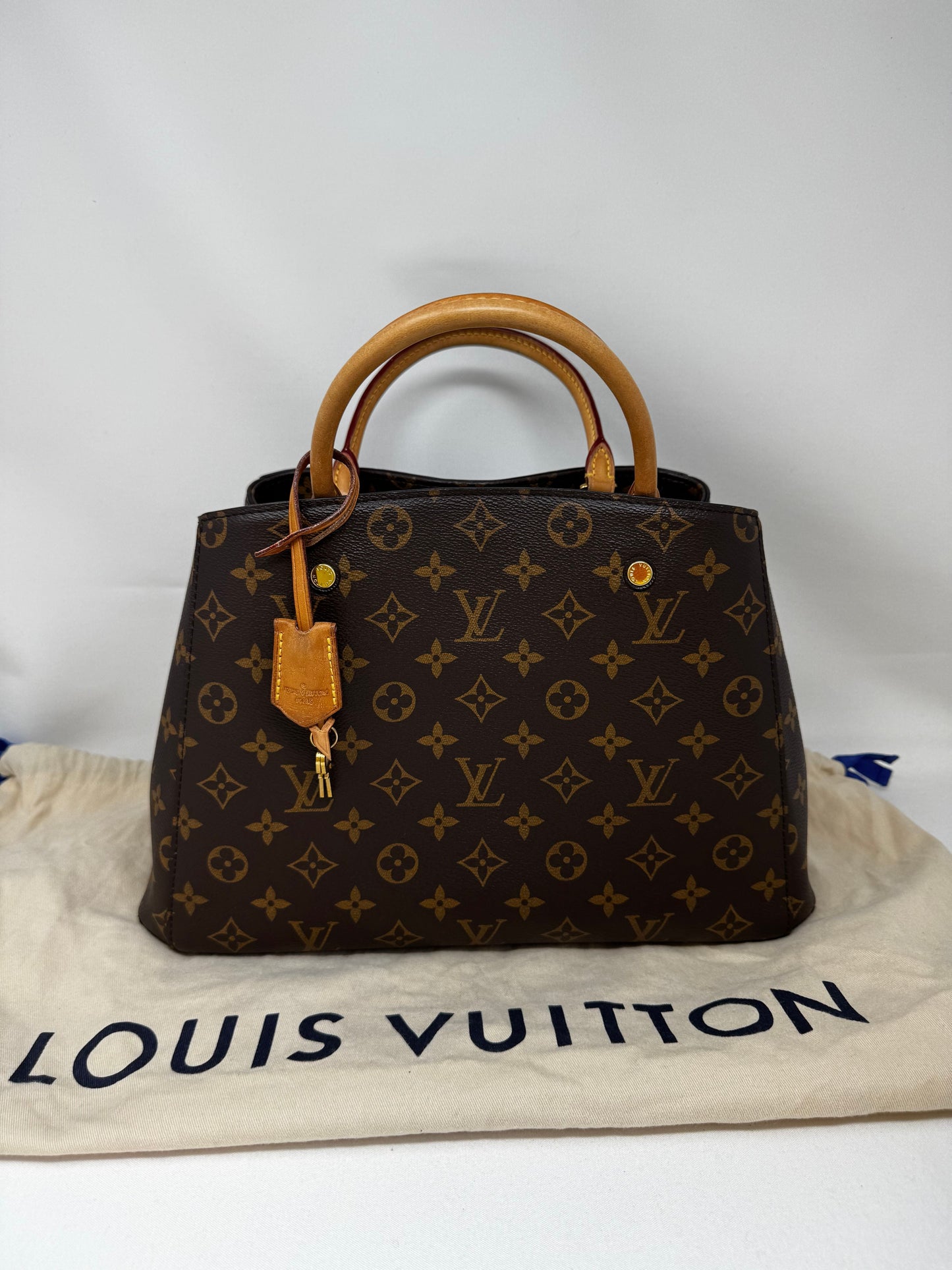 Louis Vuitton  2014 Monogram Montaigne MM Satchel | Brown B20-42
