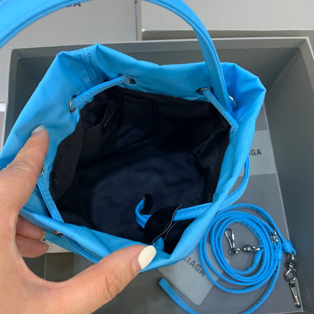 Balen Le Cagole Metop Qualityum Bag In Blue Bucket Bucket Bag 118In30Cm 8957