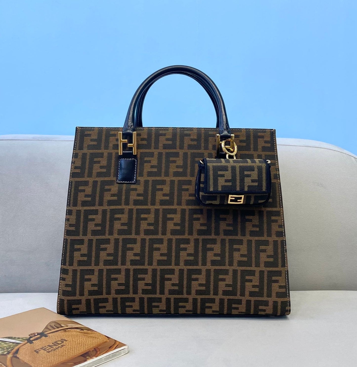 Fendi Ff Brown Tote Bag