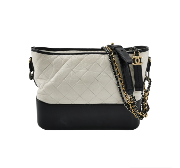 Preloved Chanel Gabrielle medium 27cm  black & white 250220781072672