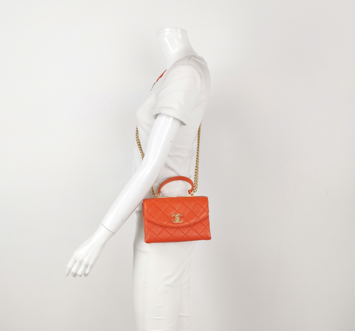 Chanel flap bag **cm red