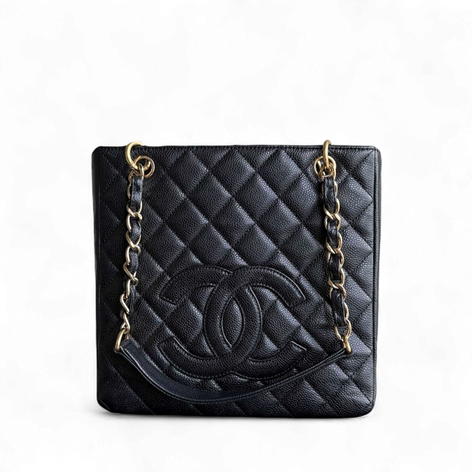 Chanel PST Petite Shopping Tote - Caviar Quilted Black Gold Hardware