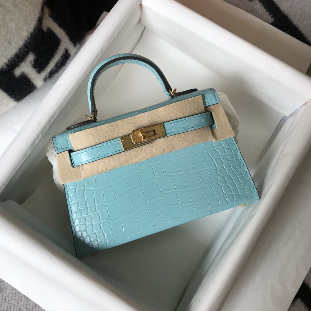 Top Quality Kelly For Women Toned Hardware Blue Gold Travel Bag